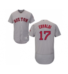 Men's Boston Red Sox #17 Nathan Eovaldi Grey Road Flex Base Authentic Collection Baseball Jersey