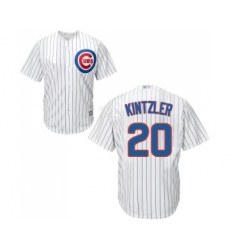 Men's Chicago Cubs #20 Brandon Kintzler Replica White Home Cool Base Baseball Jersey