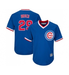 Men's Chicago Cubs #29 Brad Brach Replica Royal Blue Cooperstown Cool Base Baseball Jersey