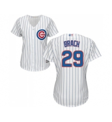 Women's Chicago Cubs #29 Brad Brach Authentic White Home Cool Base Baseball Jersey