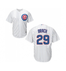Youth Chicago Cubs #29 Brad Brach Authentic White Home Cool Base Baseball Jersey