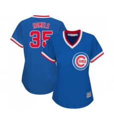 Women's Chicago Cubs #35 Cole Hamels Authentic Royal Blue Cooperstown Baseball Jersey