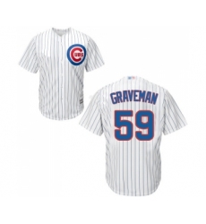 Youth Chicago Cubs #59 Kendall Graveman Authentic White Home Cool Base Baseball Jersey