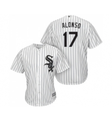 Youth Chicago White Sox #17 Yonder Alonso Replica White Home Cool Base Baseball Jersey