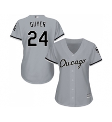 Women's Chicago White Sox #24 Brandon Guyer Replica Grey Road Cool Base Baseball Jersey
