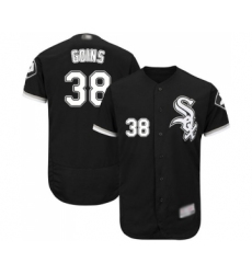 Men's Chicago White Sox #38 Ryan Goins Black Alternate Flex Base Authentic Collection Baseball Jersey