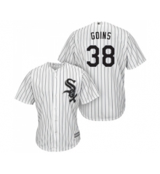 Youth Chicago White Sox #38 Ryan Goins Replica White Home Cool Base Baseball Jersey