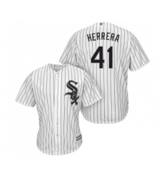 Men's Chicago White Sox #41 Kelvin Herrera Replica White Home Cool Base Baseball Jersey