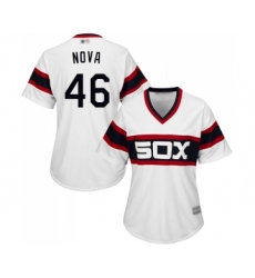 Women's Chicago White Sox #46 Ivan Nova Authentic White 2013 Alternate Home Cool Base Baseball Jersey