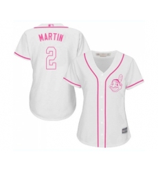 Women's Cleveland Indians #2 Leonys Martin Replica White Fashion Cool Base Baseball Jersey