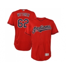 Men's Cleveland Indians #62 Nick Wittgren Scarlet Alternate Flex Base Authentic Collection Baseball Jersey