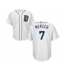Youth Detroit Tigers #7 Jordy Mercer Replica White Home Cool Base Baseball Jersey