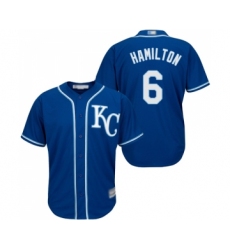 Youth Kansas City Royals #6 Billy Hamilton Replica Blue Alternate 2 Cool Base Baseball Jersey