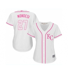 Women's Kansas City Royals #27 Adalberto Mondesi Replica White Fashion Cool Base Baseball Jersey