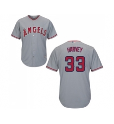 Youth Los Angeles Angels of Anaheim #33 Matt Harvey Replica Grey Road Cool Base Baseball Jersey