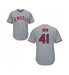 Men's Los Angeles Angels of Anaheim #41 Justin Bour Replica Grey Road Cool Base Baseball Jersey
