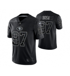 Men's San Francisco 49ers #97 Nick Bosa Black Reflective Limited Stitched Football Jersey