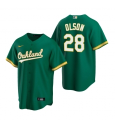 Men's Nike Oakland Athletics #28 Matt Olson Green Alternate Stitched Baseball Jersey