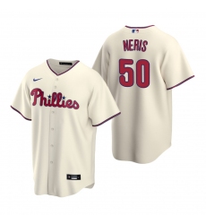 Men's Nike Philadelphia Phillies #50 Hector Neris Cream Alternate Stitched Baseball Jersey