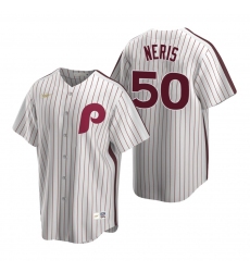 Men's Nike Philadelphia Phillies #50 Hector Neris White Cooperstown Collection Home Stitched Baseball Jersey