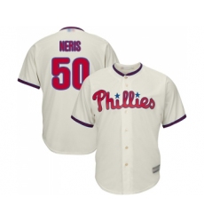 Men's Philadelphia Phillies #50 Hector Neris Replica Cream Alternate Cool Base Baseball Jersey