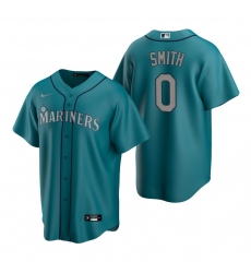 Men's Nike Seattle Mariners #0 Mallex Smith Aqua Alternate Stitched Baseball Jersey