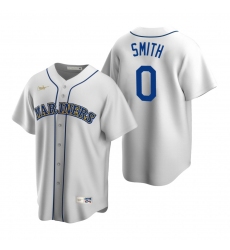Men's Nike Seattle Mariners #0 Mallex Smith White Cooperstown Collection Home Stitched Baseball Jersey