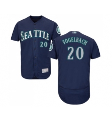 Men's Seattle Mariners #20 Dan Vogelbach Navy Blue Alternate Flex Base Authentic Collection Baseball Jersey
