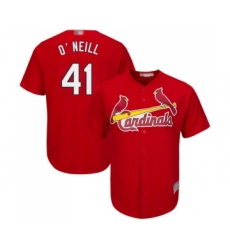 Youth St. Louis Cardinals #41 Tyler O Neill Replica Red Alternate Cool Base Baseball Jersey