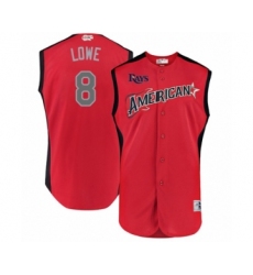Men's Tampa Bay Rays #8 Brandon Lowe Authentic Red American League 2019 Baseball All-Star Jersey