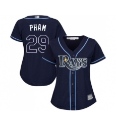 Women's Tampa Bay Rays #29 Tommy Pham Replica Navy Blue Alternate Cool Base Baseball Jersey