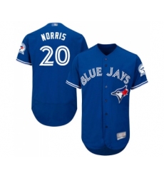 Men's Toronto Blue Jays #20 Bud Norris Royal Blue Alternate Flex Base Authentic Collection Baseball Jersey