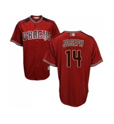 Men's Arizona Diamondbacks #14 Caleb Joseph Replica Red Brick Alternate Cool Base Baseball Jersey