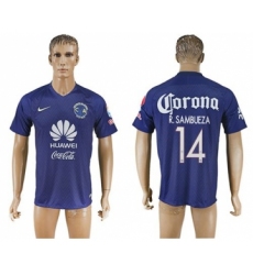America #14 R.Sambueza Blue Soccer Club Jersey