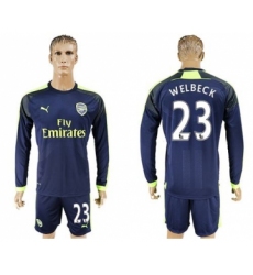 Arsenal #23 Welbeck Sec Away Long Sleeves Soccer Club Jersey