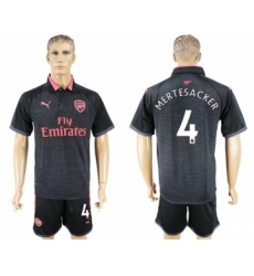 Arsenal #4 Mertesacker Sec Away Soccer Club Jersey