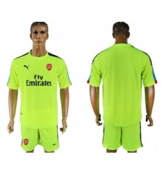 Arsenal Blank Shiny Green Goalkeeper Soccer Club Jersey