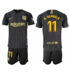 Barcelona #11 O.Dembele Black Soccer Club Jersey