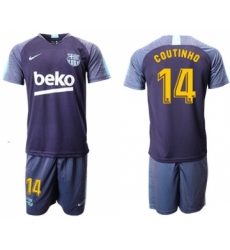 Barcelona #14 Coutinho Blue Soccer Club Jersey