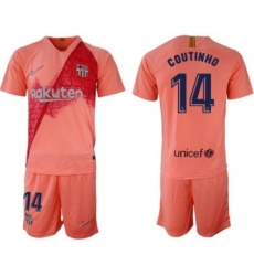 Barcelona #14 Coutinho Third Soccer Club Jersey