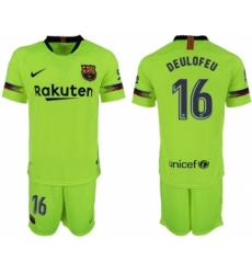 Barcelona #16 Deulofeu Away Soccer Club Jersey