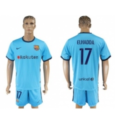 Barcelona #17 Elhadda Away Soccer Club Jersey