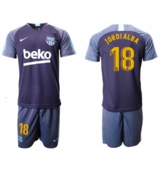 Barcelona #18 Jordi Alba Blue Soccer Club Jersey