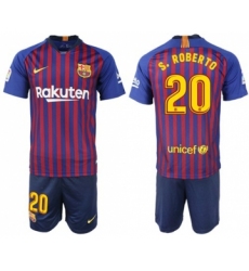 Barcelona #20 S.Roberto Home Soccer Club Jersey