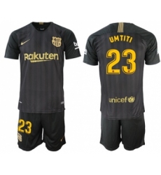 Barcelona #23 Umtiti Black Soccer Club Jersey