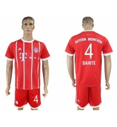 Bayern Munchen #4 Dante Home Soccer Club Jersey