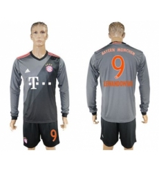 Bayern Munchen #9 Lewandowski Away Long Sleeves Soccer Club Jersey