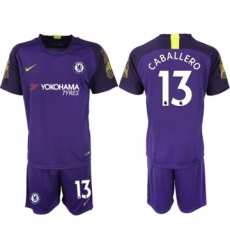 Chelsea #13 Caballero Purple Goalkeeper Soccer Club Jersey