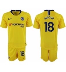 Chelsea #18 Giroud Away Soccer Club Jersey