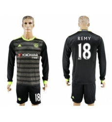 Chelsea #18 Remy Sec Away Long Sleeves Soccer Club Jersey